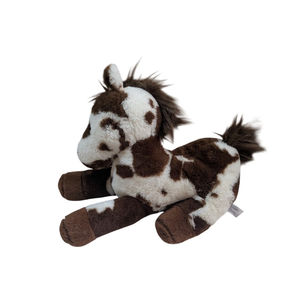 Animal Adventure Brown White Spotted Horse Plush Stuffed Animal Pinto Pony‎ 15"
